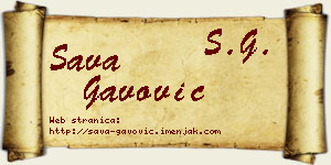 Sava Gavović vizit kartica